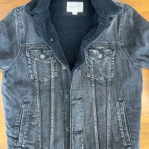 AEROPOSTALE BLACK 100% COTTON DENIM JACKET SZ SMALL UNISEX